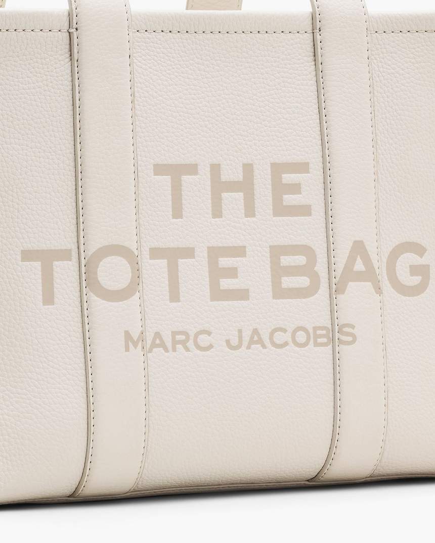 bolsa tote média de couro