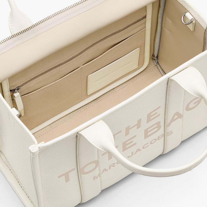 bolsa tote média de couro