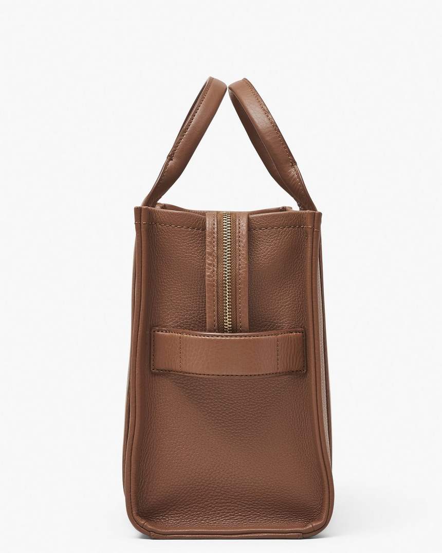 bolsa tote média de couro