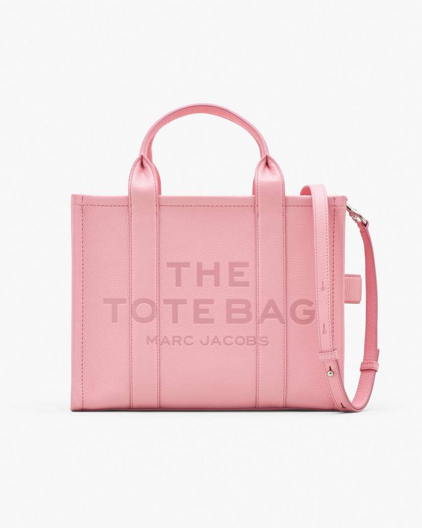 bolsa tote média de couro