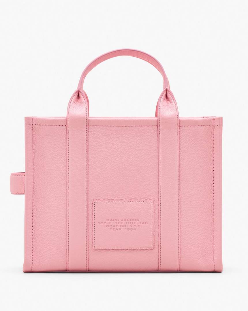 bolsa tote média de couro