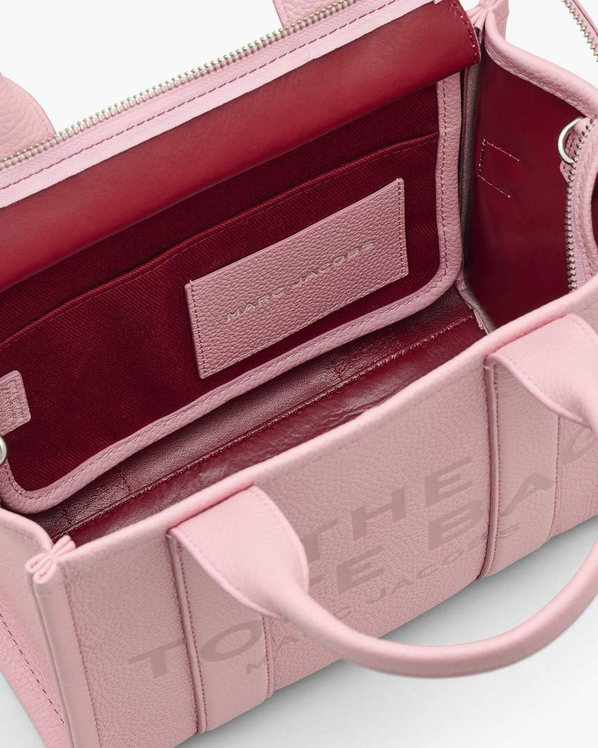 bolsa tote média de couro