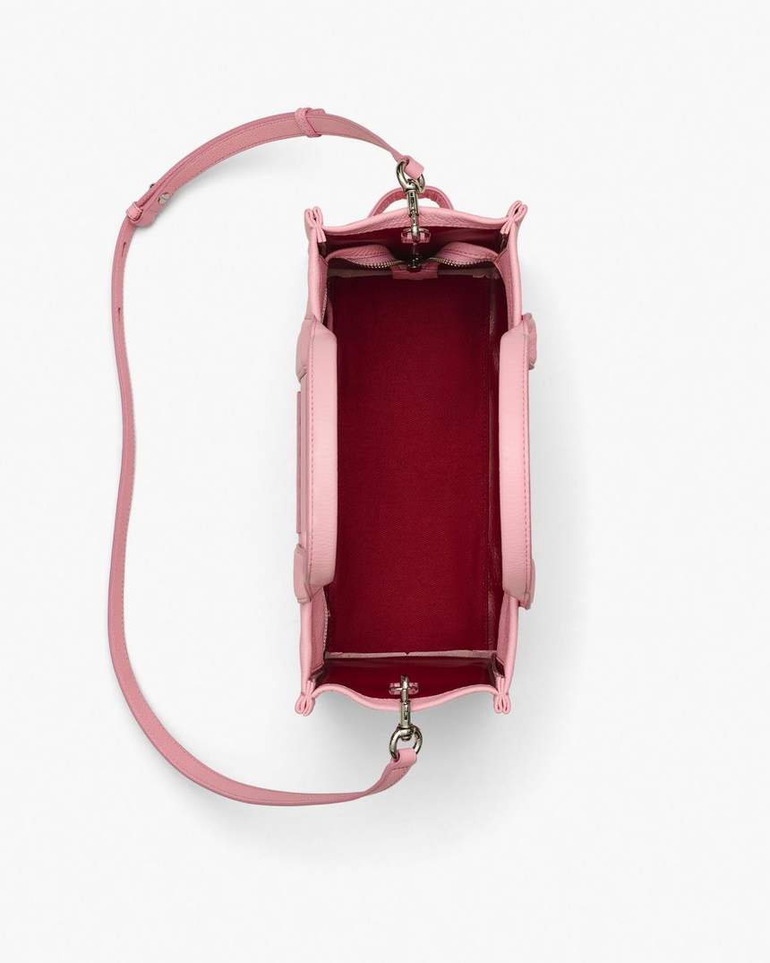 bolsa tote média de couro
