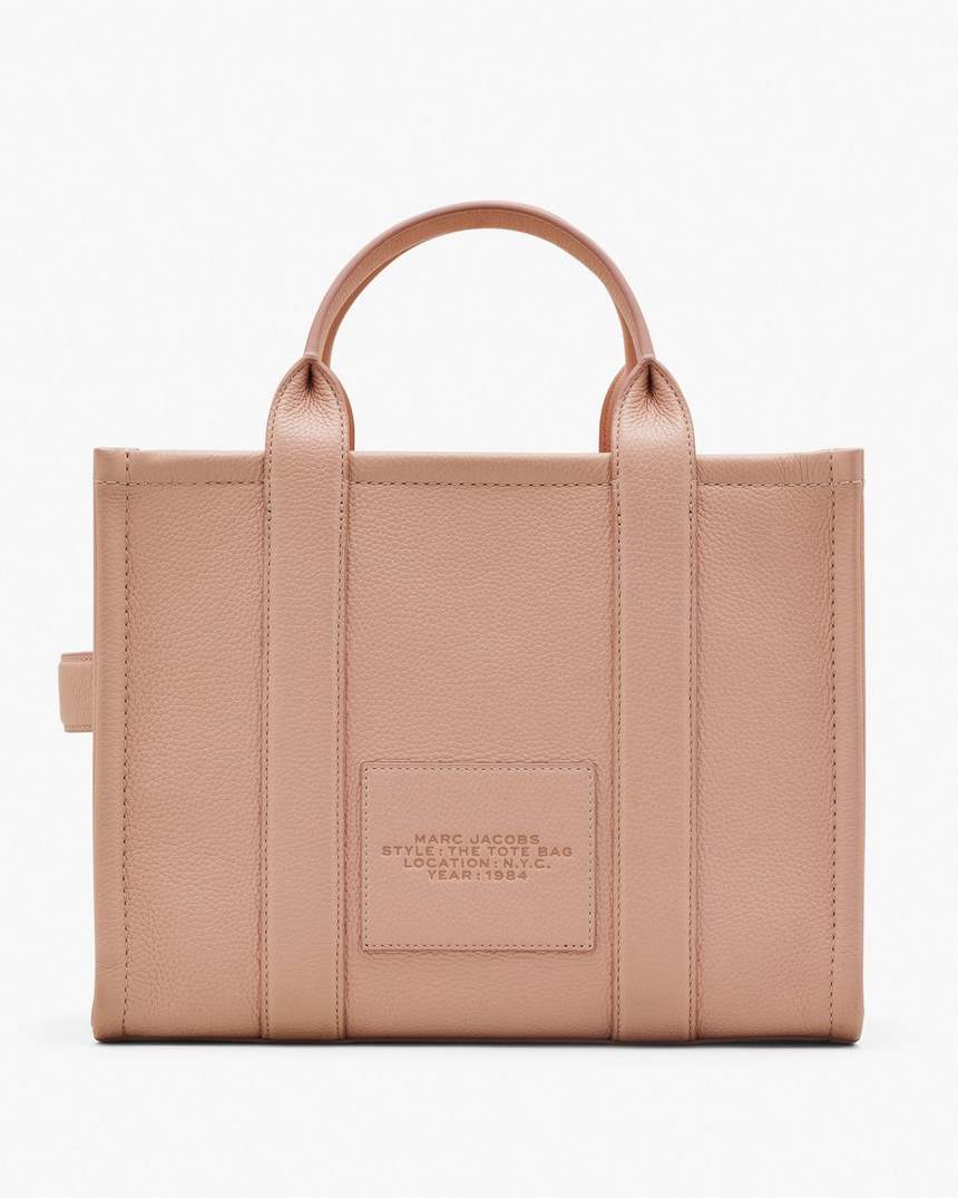 bolsa tote média de couro