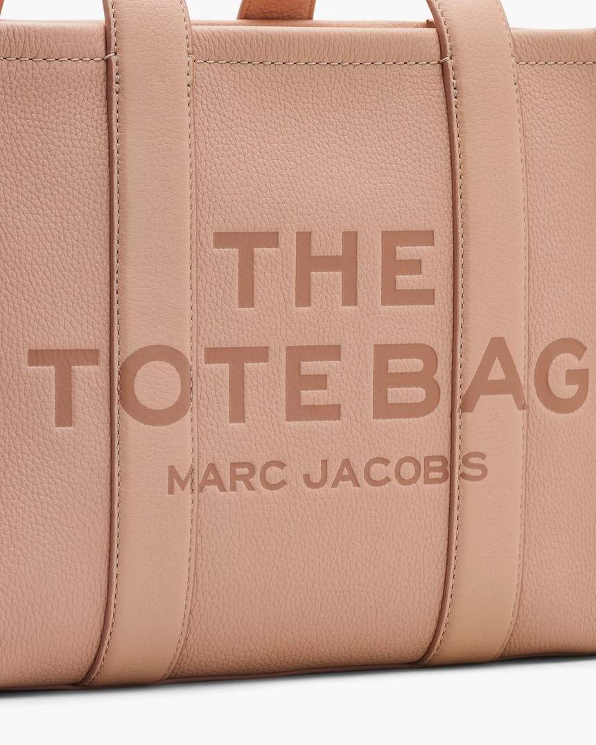 bolsa tote média de couro