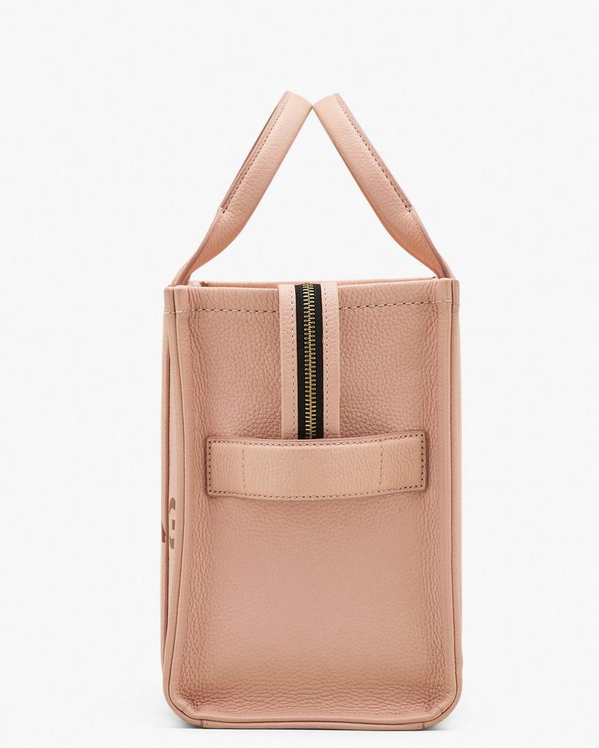 bolsa tote média de couro