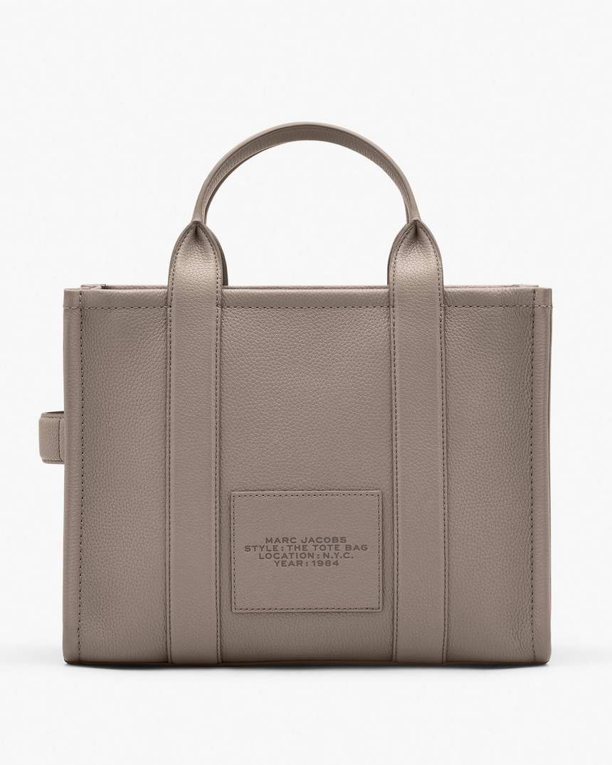 bolsa tote média de couro