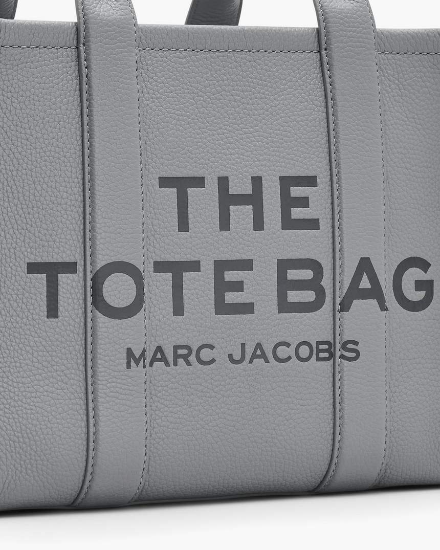 bolsa tote média de couro