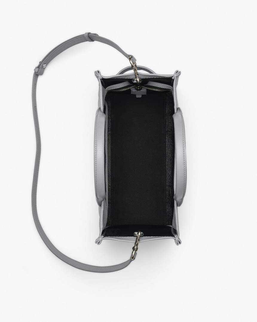 bolsa tote média de couro