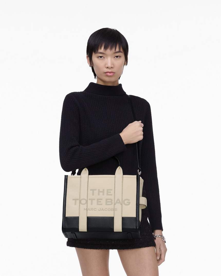 bolsa tote média colorblock