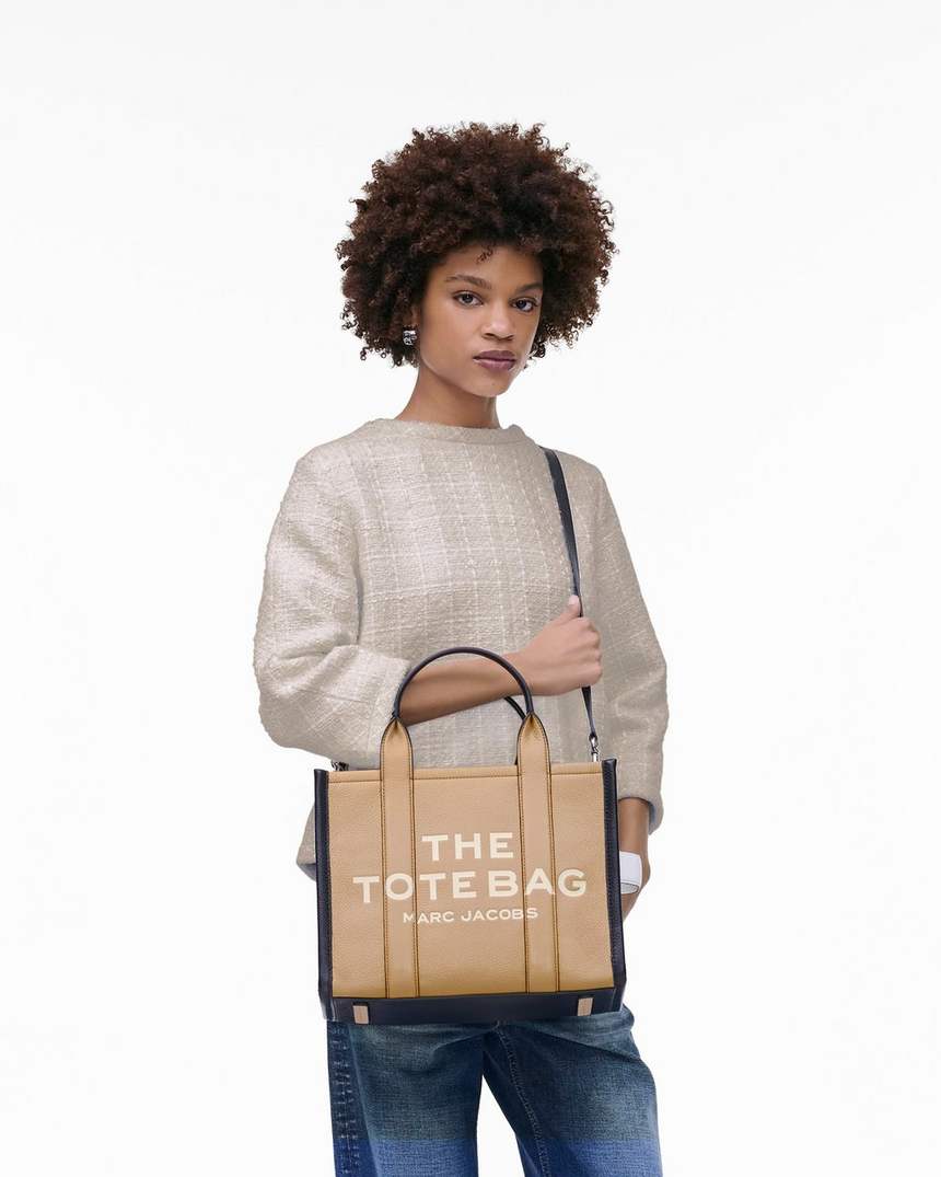 bolsa tote média colorblock