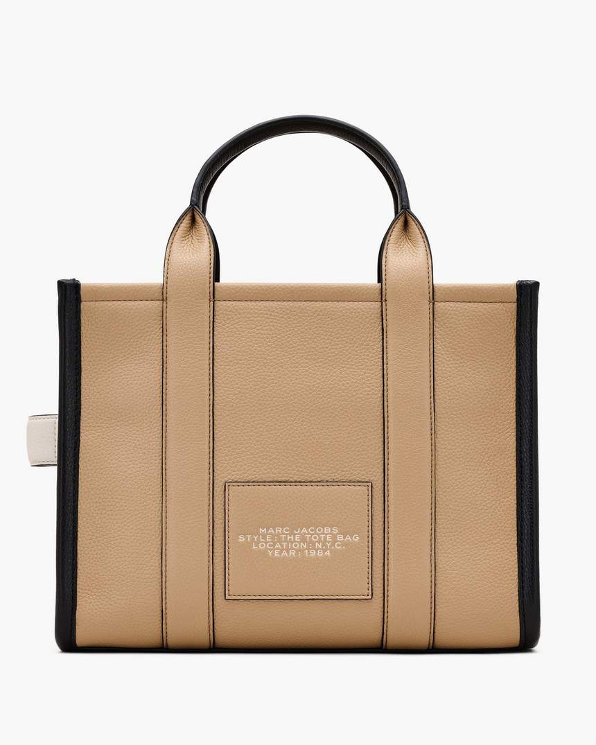 bolsa tote média colorblock