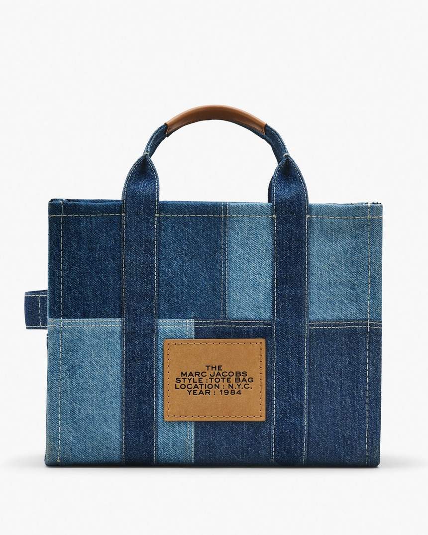 bolsa tote média em jeans