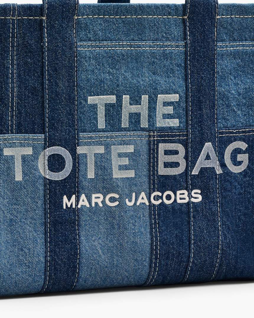 bolsa tote média em jeans
