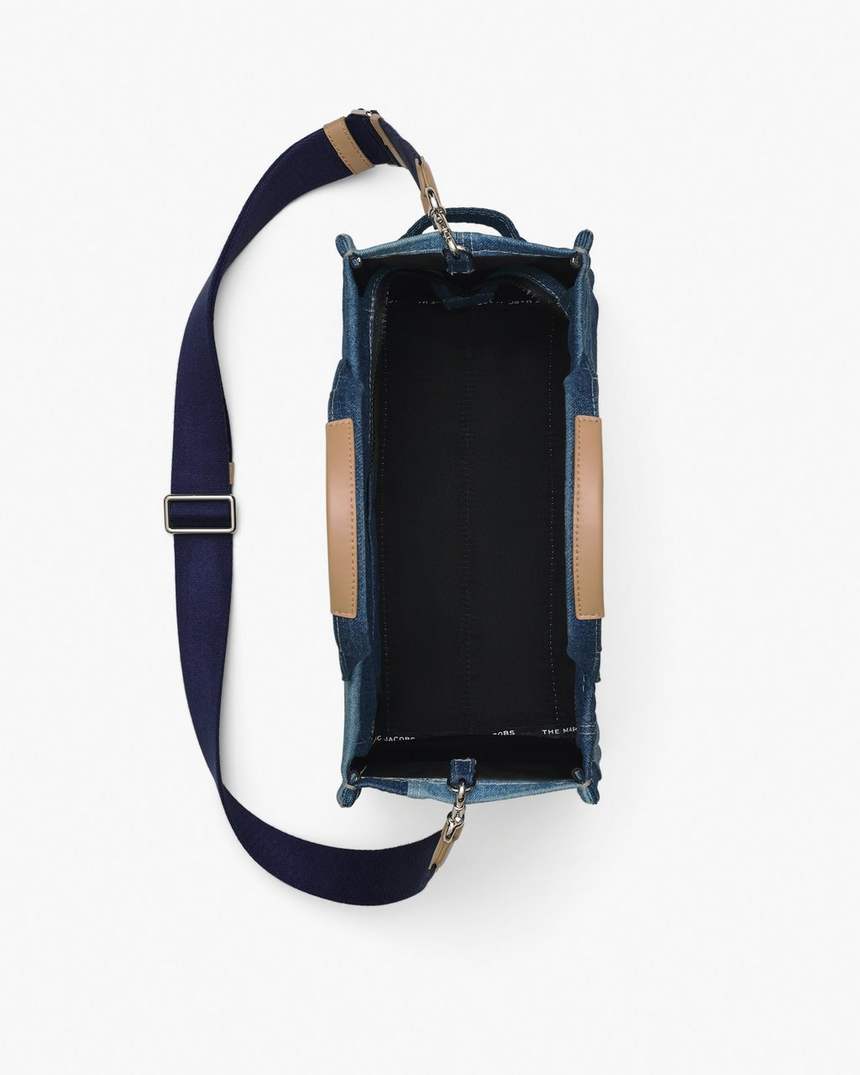 bolsa tote média em jeans
