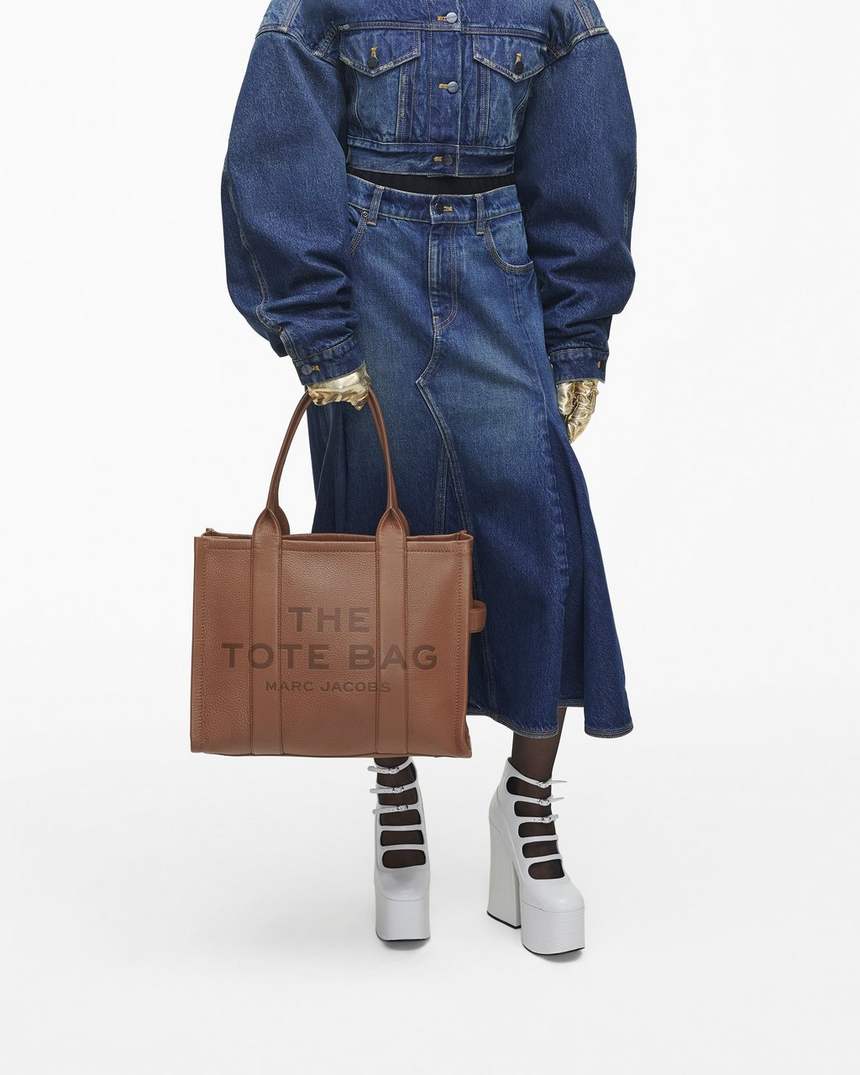 bolsa tote grande de couro