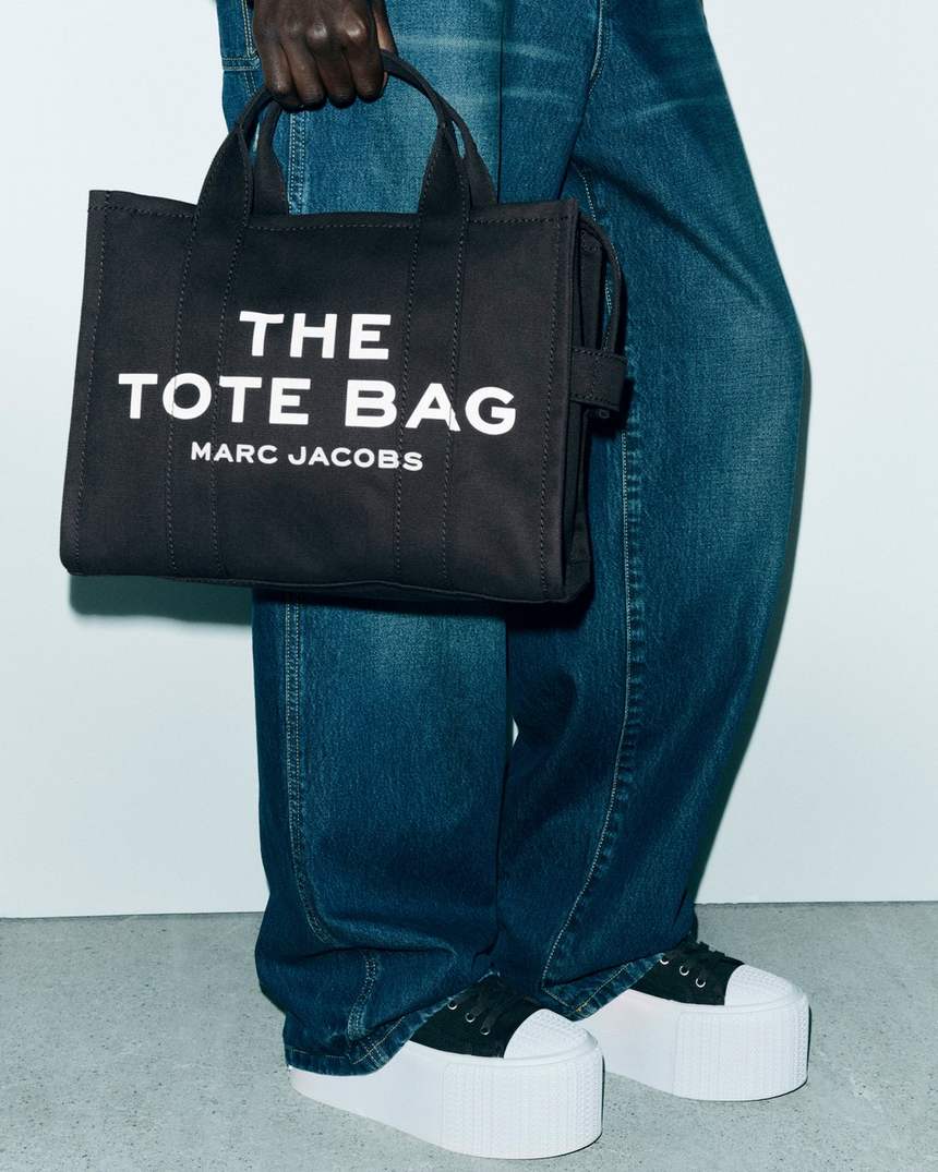 bolsa tote média de lona
