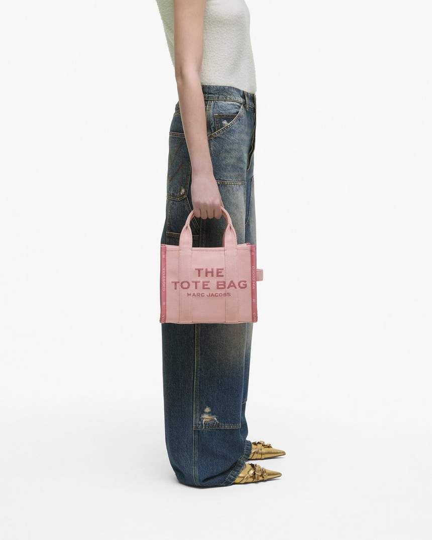 bolsa tote pequena jacquard