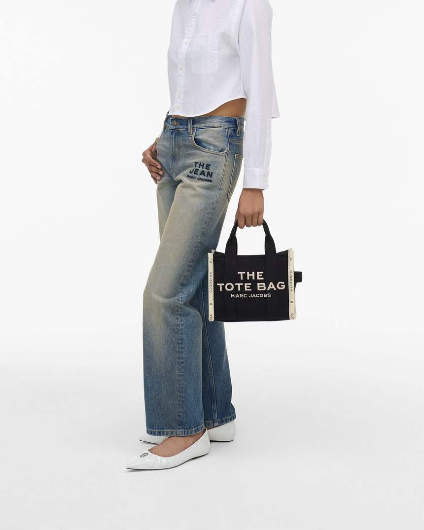 bolsa tote pequena jacquard