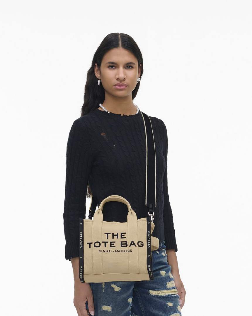 bolsa tote pequena jacquard