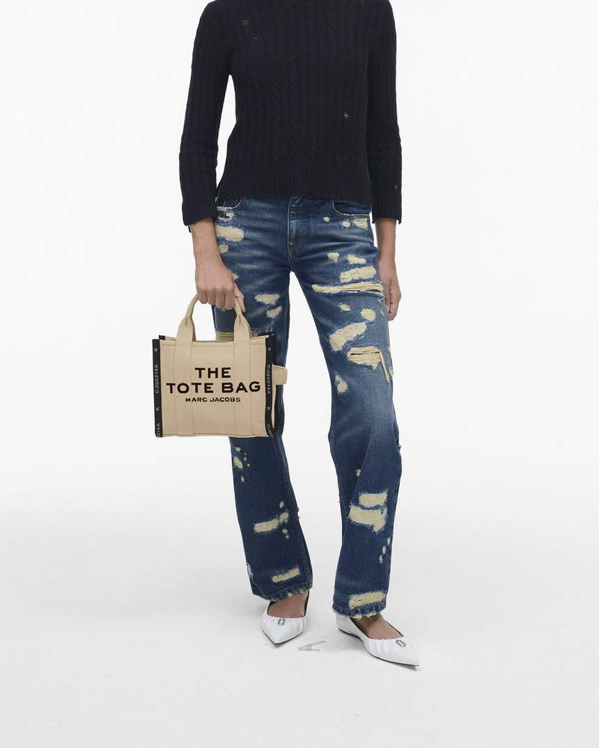 bolsa tote pequena jacquard