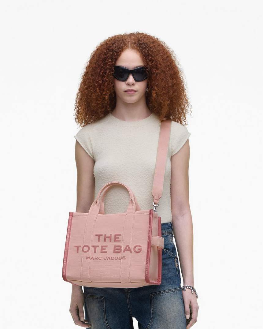 bolsa tote média jacquard