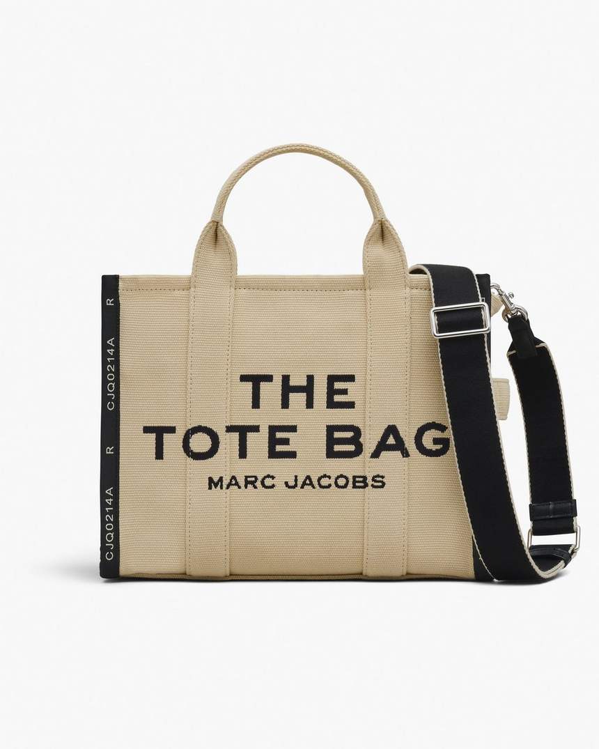 bolsa tote média jacquard