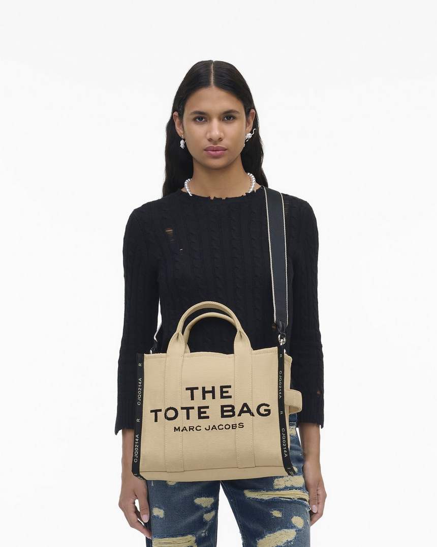 bolsa tote média jacquard