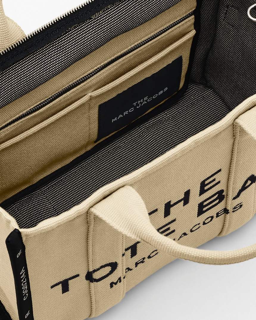 bolsa tote média jacquard