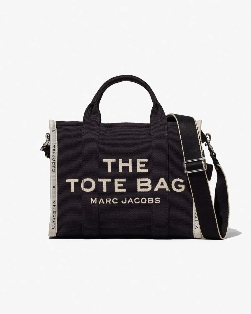 bolsa tote média jacquard
