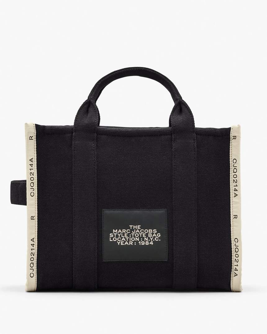bolsa tote média jacquard