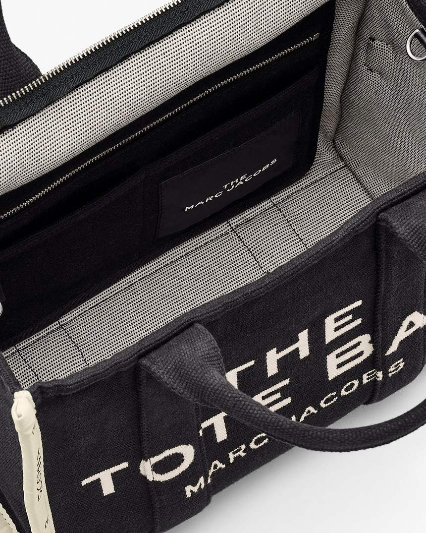 bolsa tote média jacquard