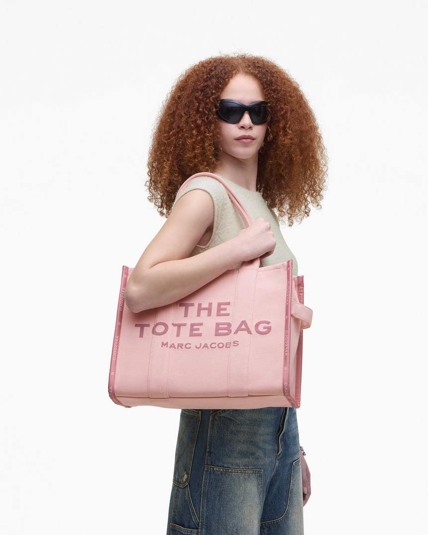 bolsa tote grande jacquard