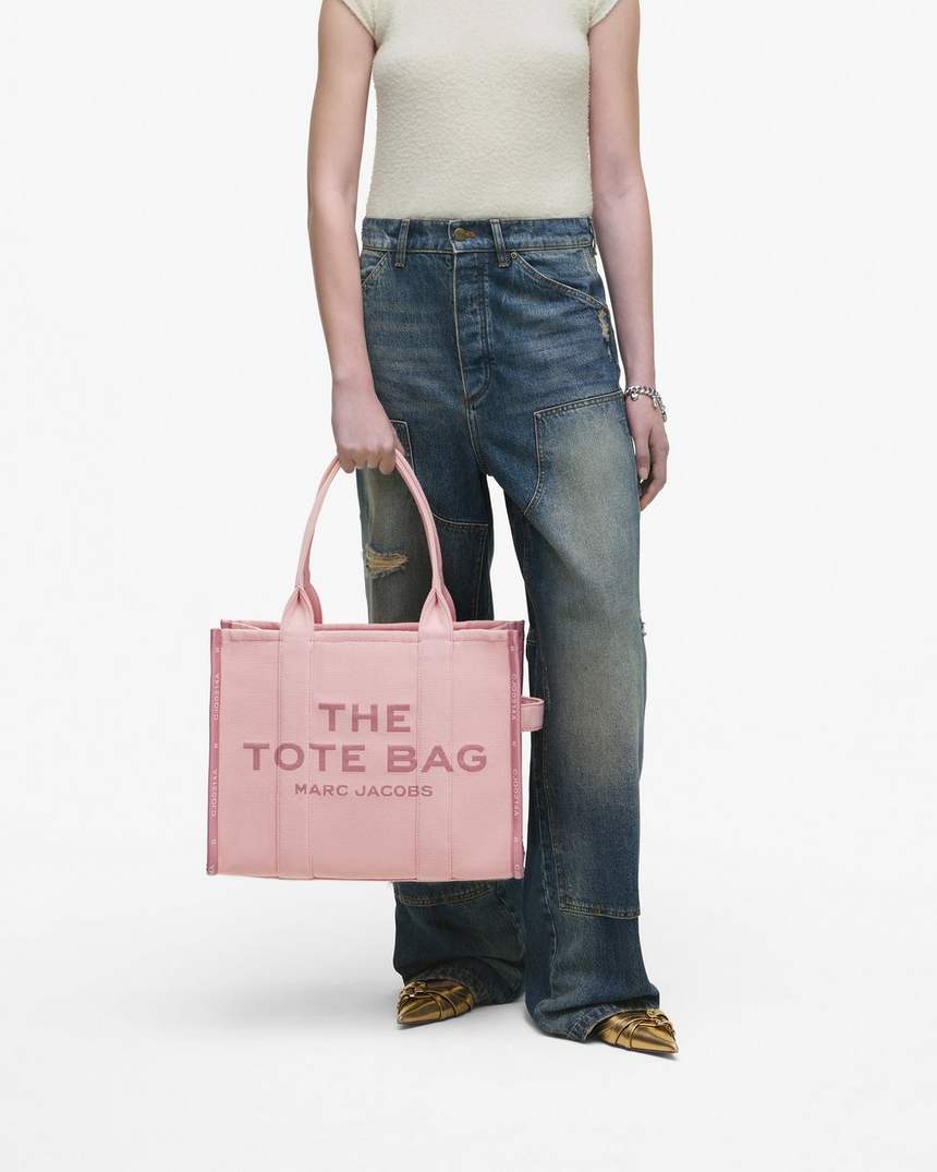 bolsa tote grande jacquard