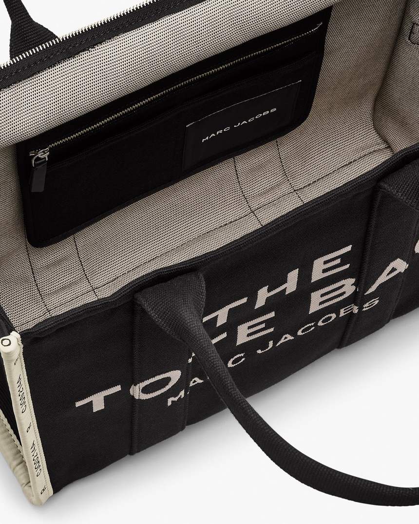 bolsa tote grande jacquard