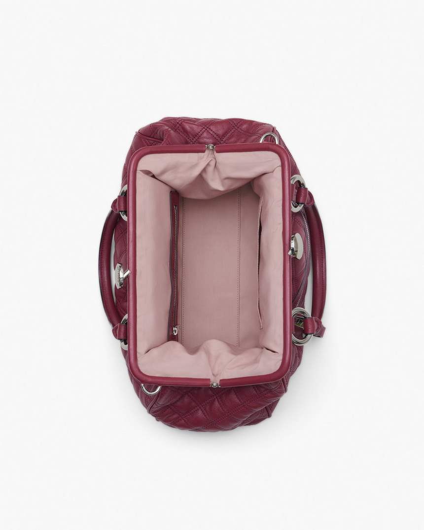 bolsa stam de couro acolchoado de reedição