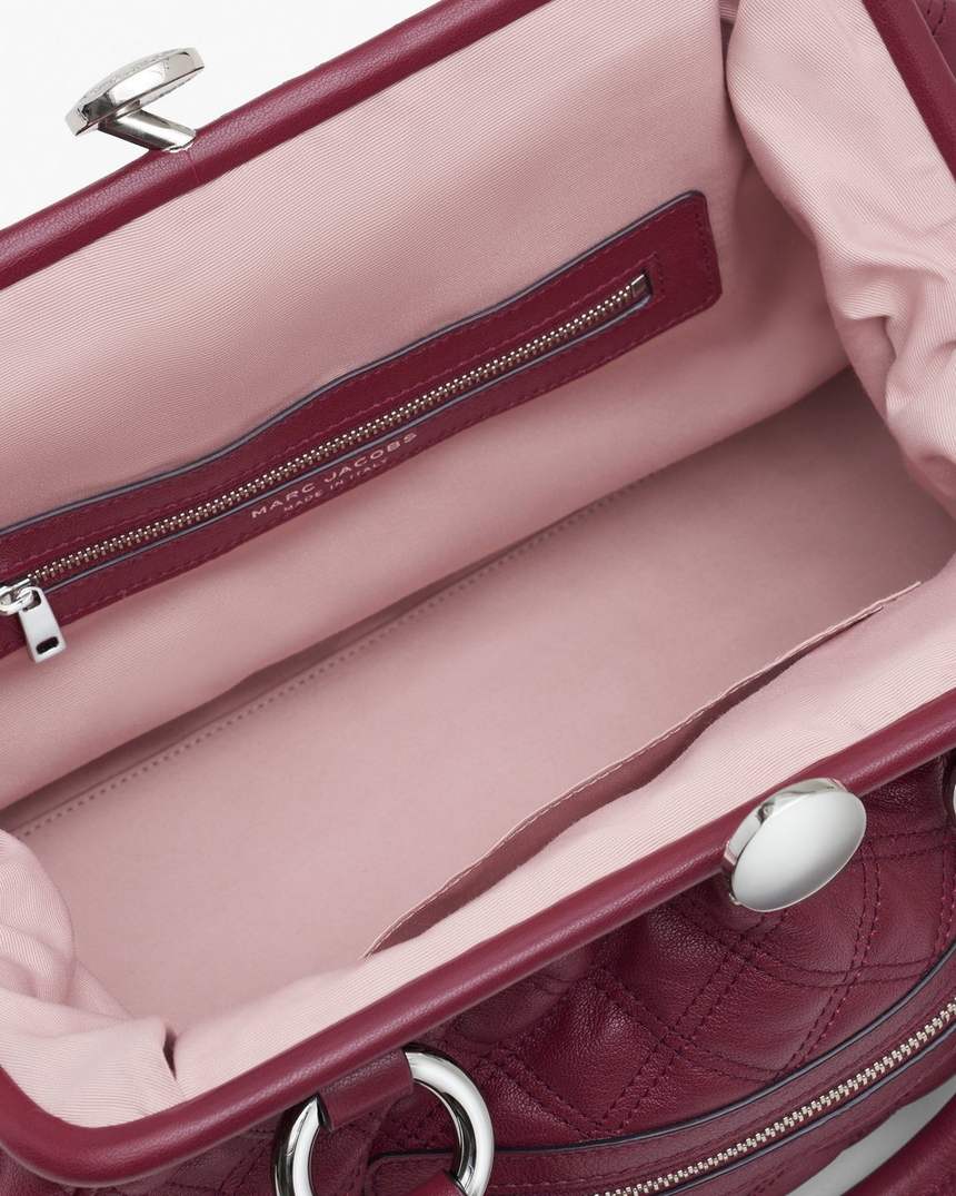 bolsa stam de couro acolchoado de reedição