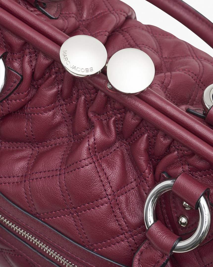 bolsa stam de couro acolchoado de reedição
