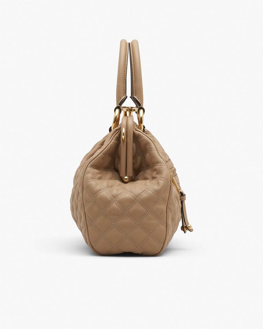 bolsa stam de couro acolchoado de reedição
