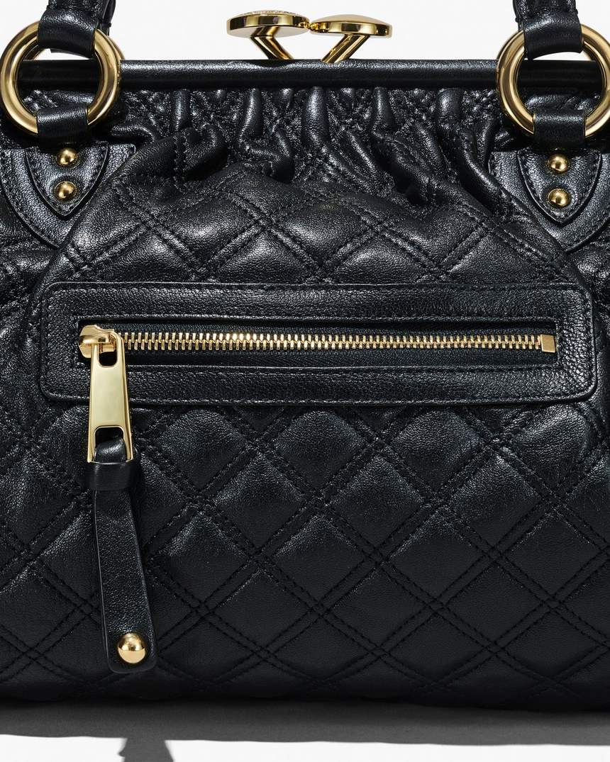 bolsa stam de couro acolchoado de reedição