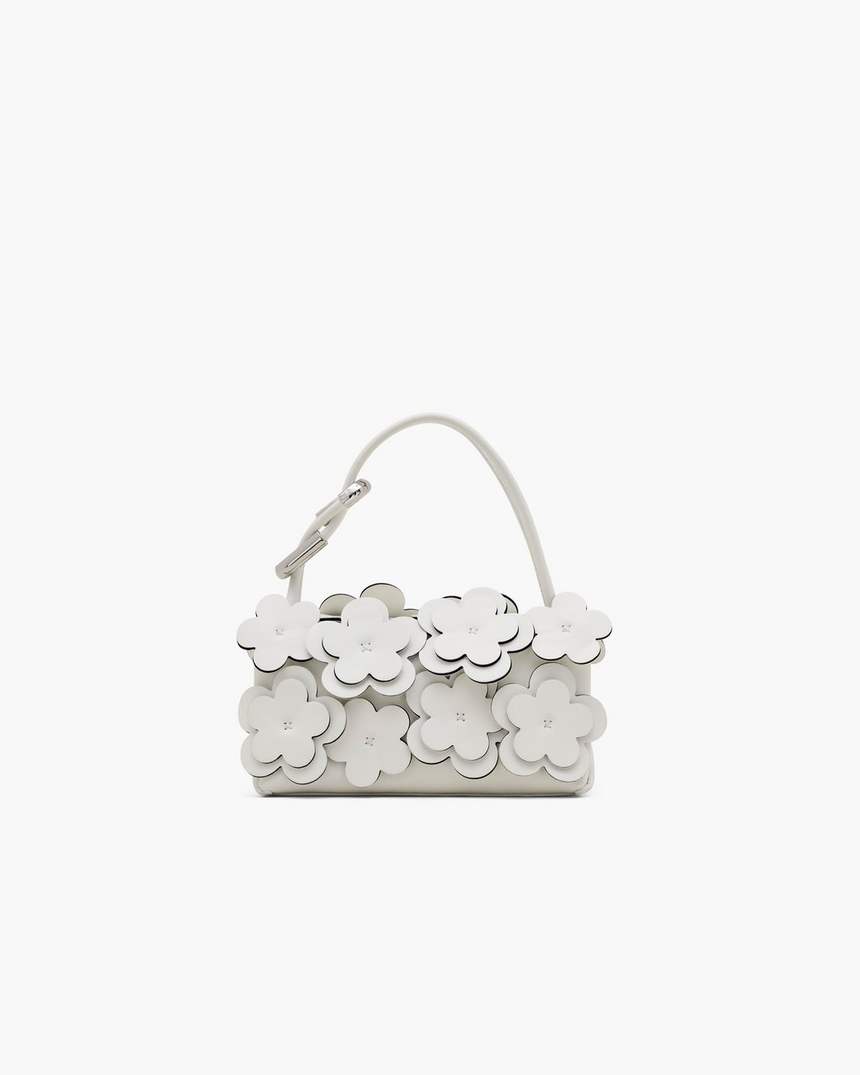 bolsa dupla mini com aplique de margaridas