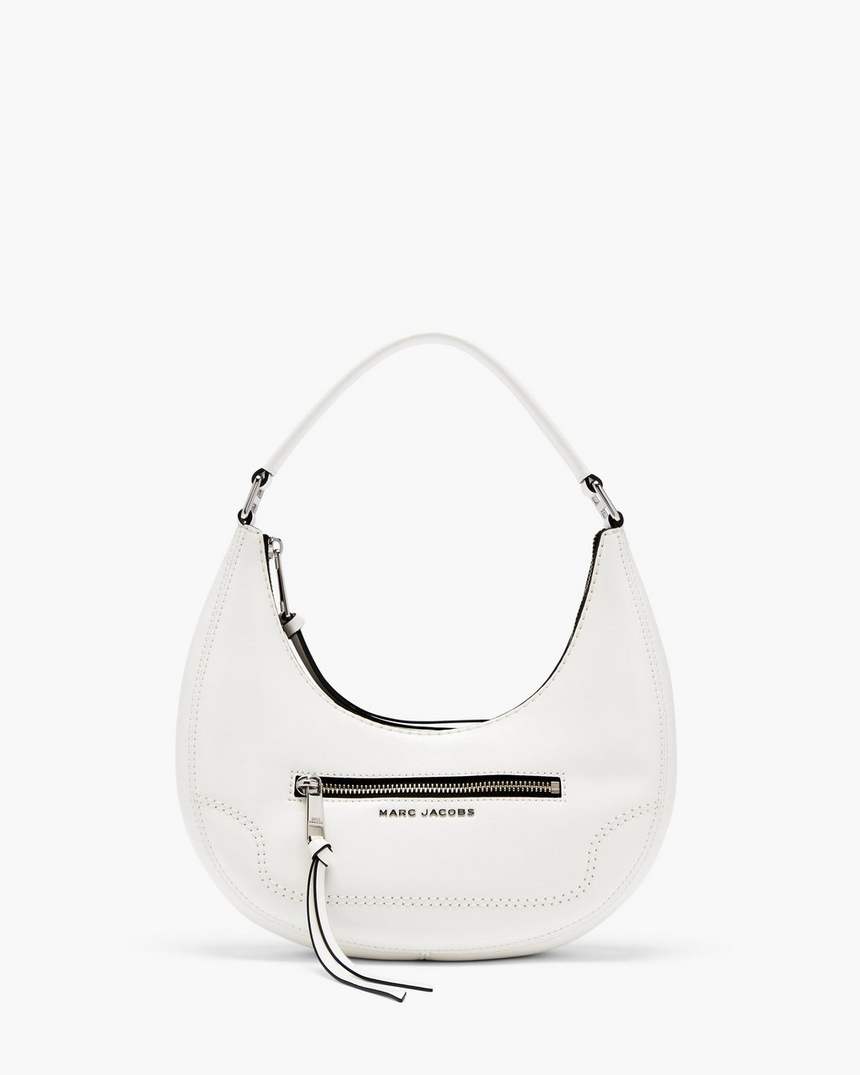bolsa pequena em formato de meia-lua crinkle cruiser