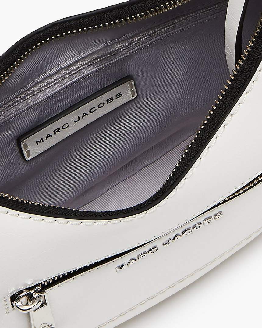 bolsa pequena em formato de meia-lua crinkle cruiser