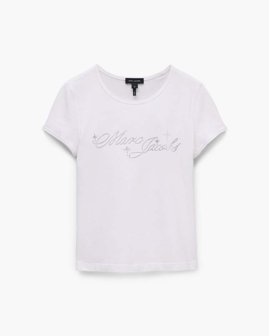 camiseta encolhida com logo charmoso
